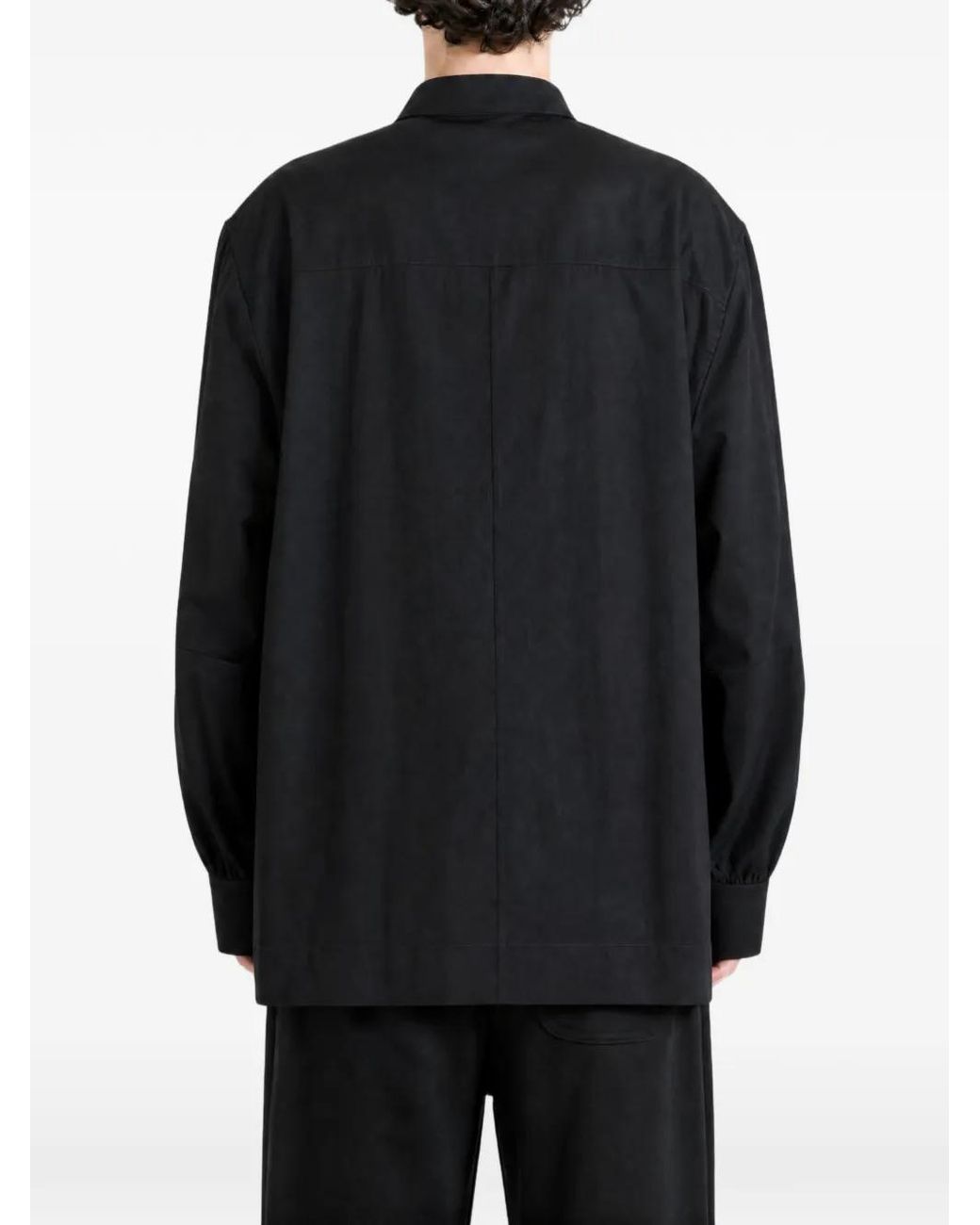 Enfants Riches Deprimes Black Pleated Logo-Print Shirt for men