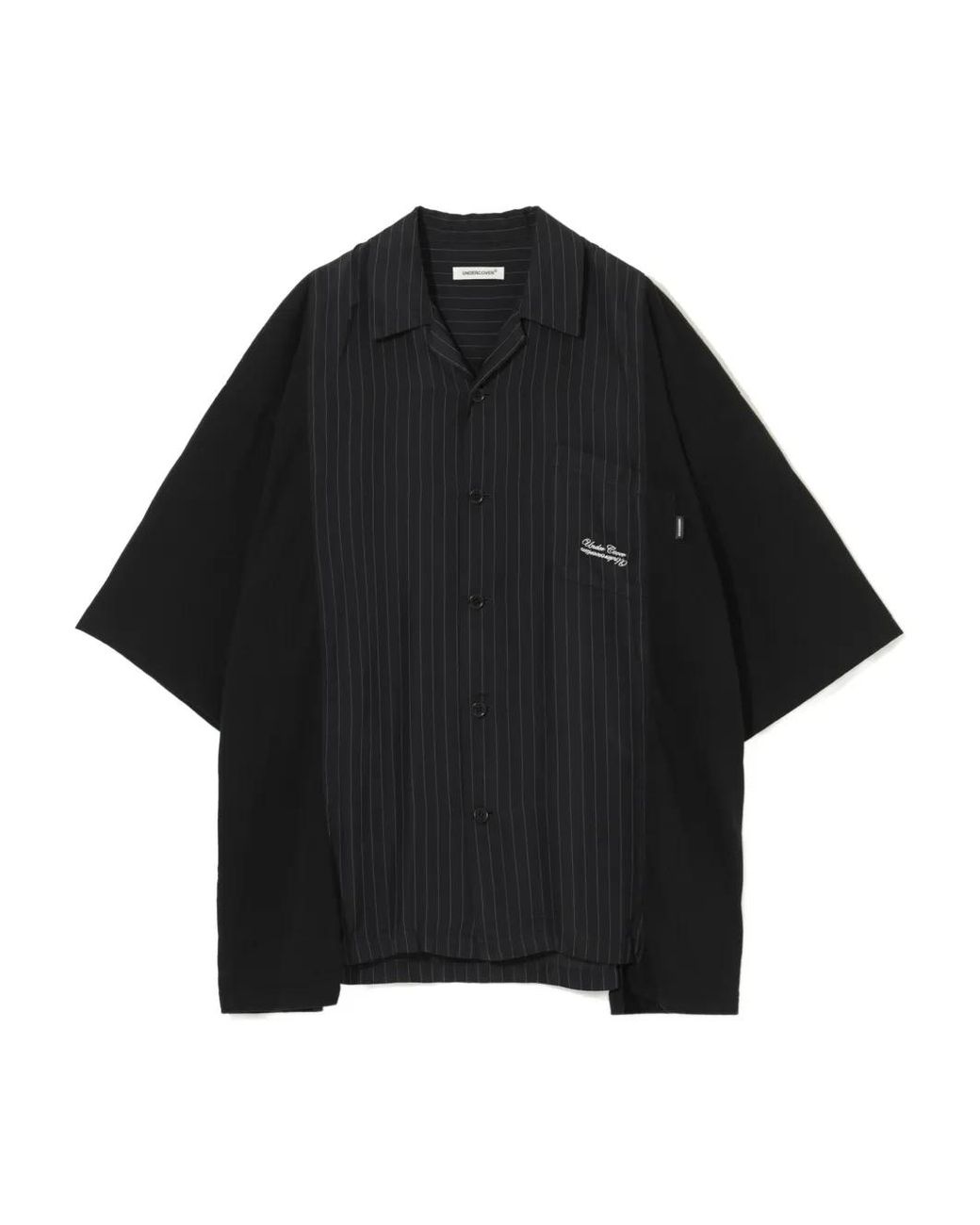Undercover Black Pinstripe Pocket Shirt for men