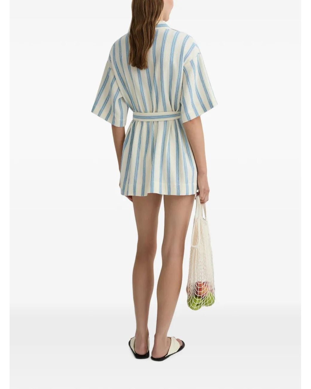 Bondi Born Blue Finn Striped Wrap Tunic