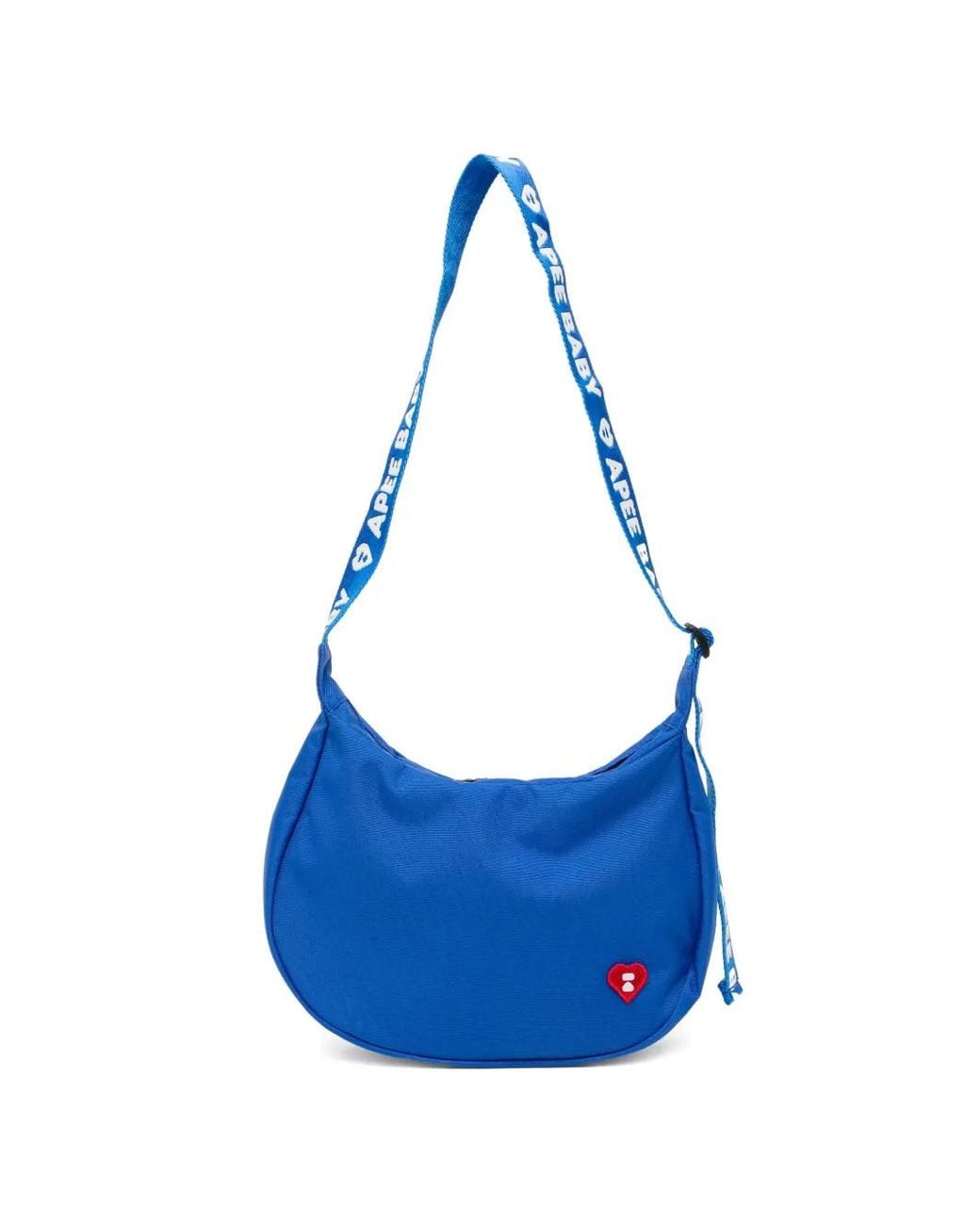 AAPE BY A BATHING AP Blue Heart-Patch Shoulder Bag