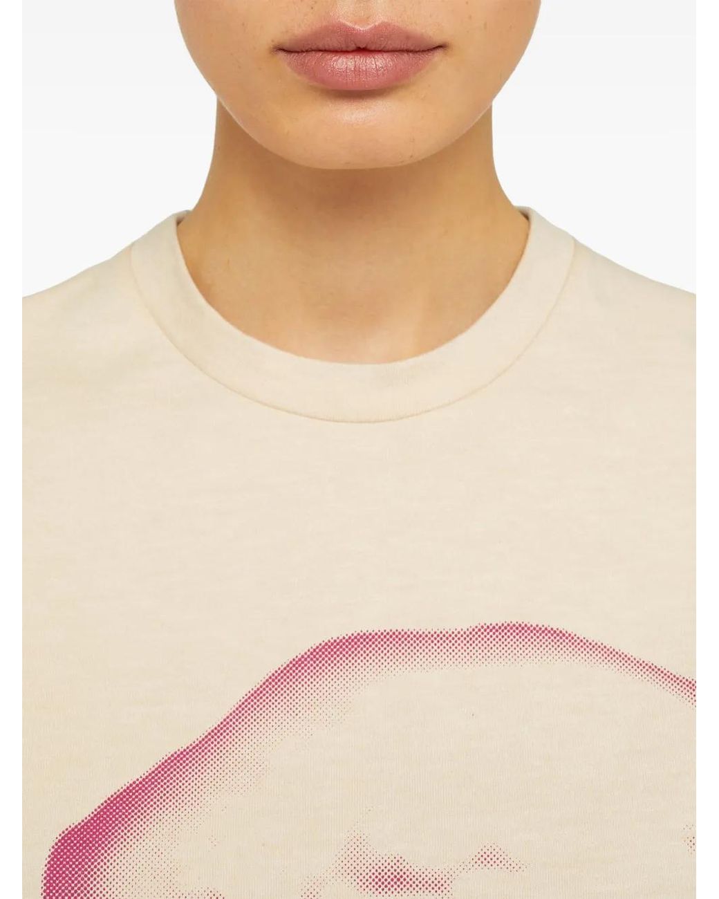 Jil Sander Pink Logo-Print Cotton T-Shirt