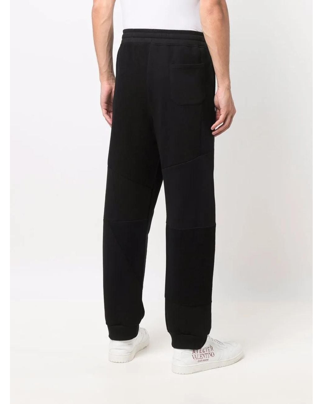 Valentino Garavani Black Vltn-Print Track Pants for men