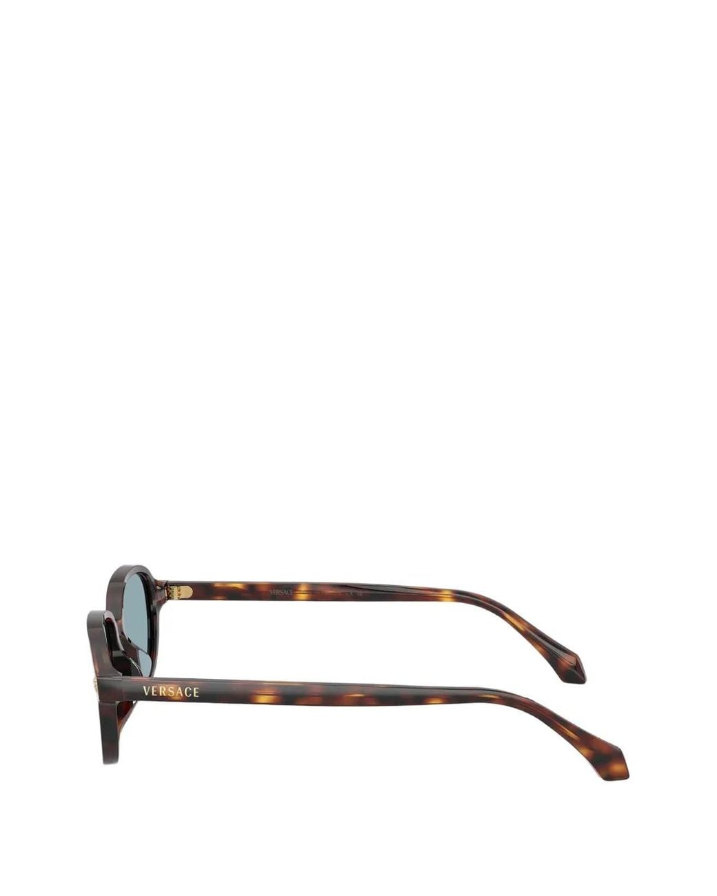 Versace Gray Tortoiseshell-Effect Sunglasses