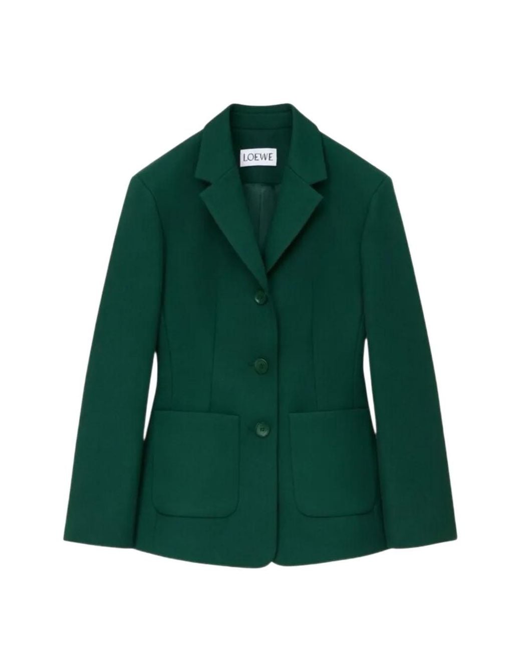 Loewe Green Blazer Aus Wolle