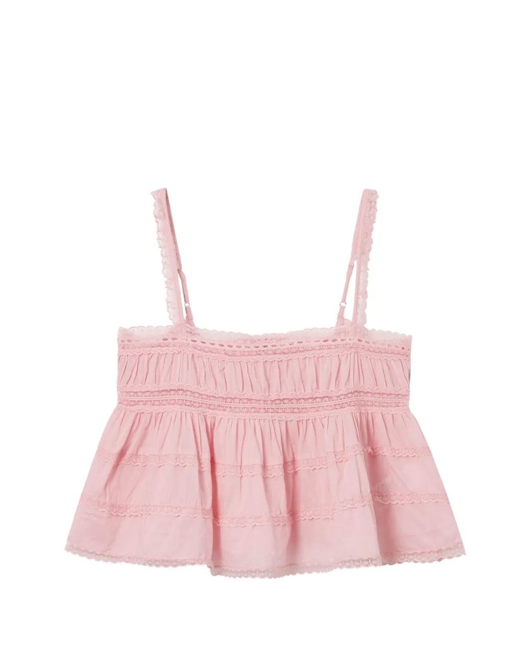 Free People Lace-Trim Tiered Camisole Top