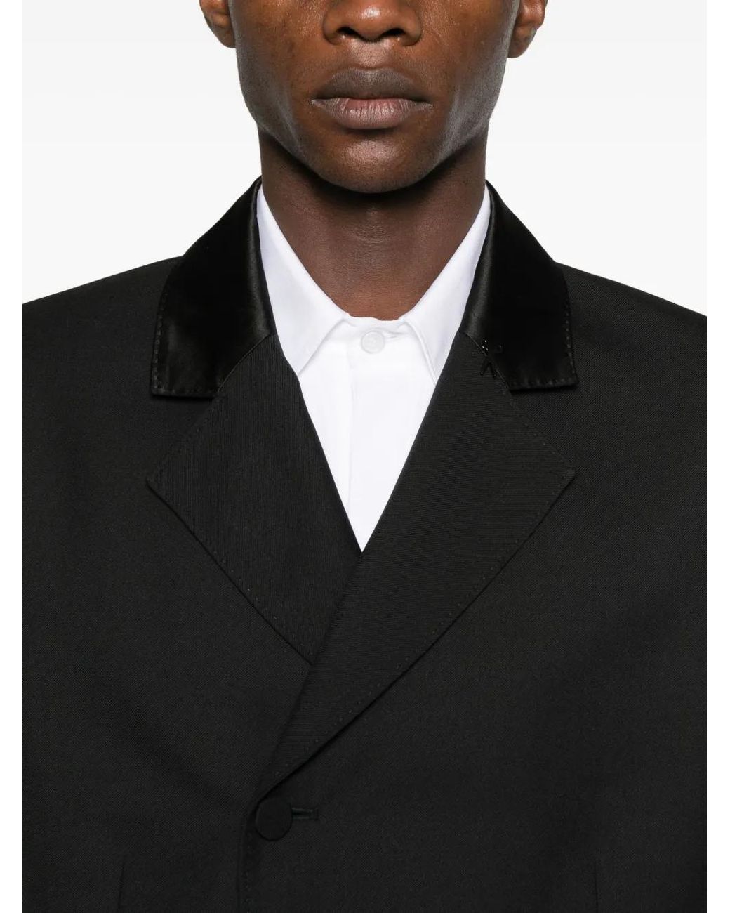 Notrainproof Black Notched-Lapel Blazer for men