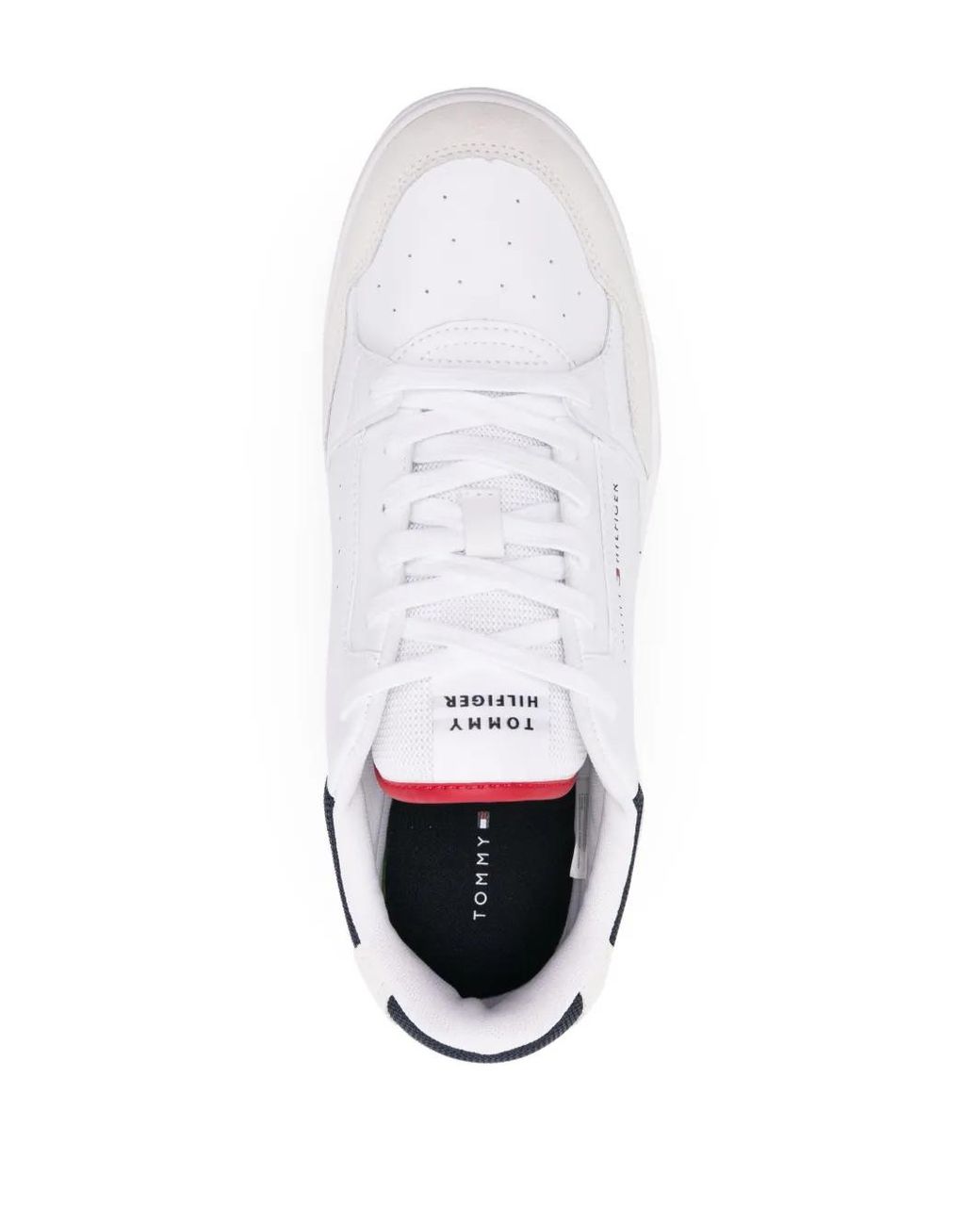 Tommy Hilfiger White Cleat Leather Sneakers for men