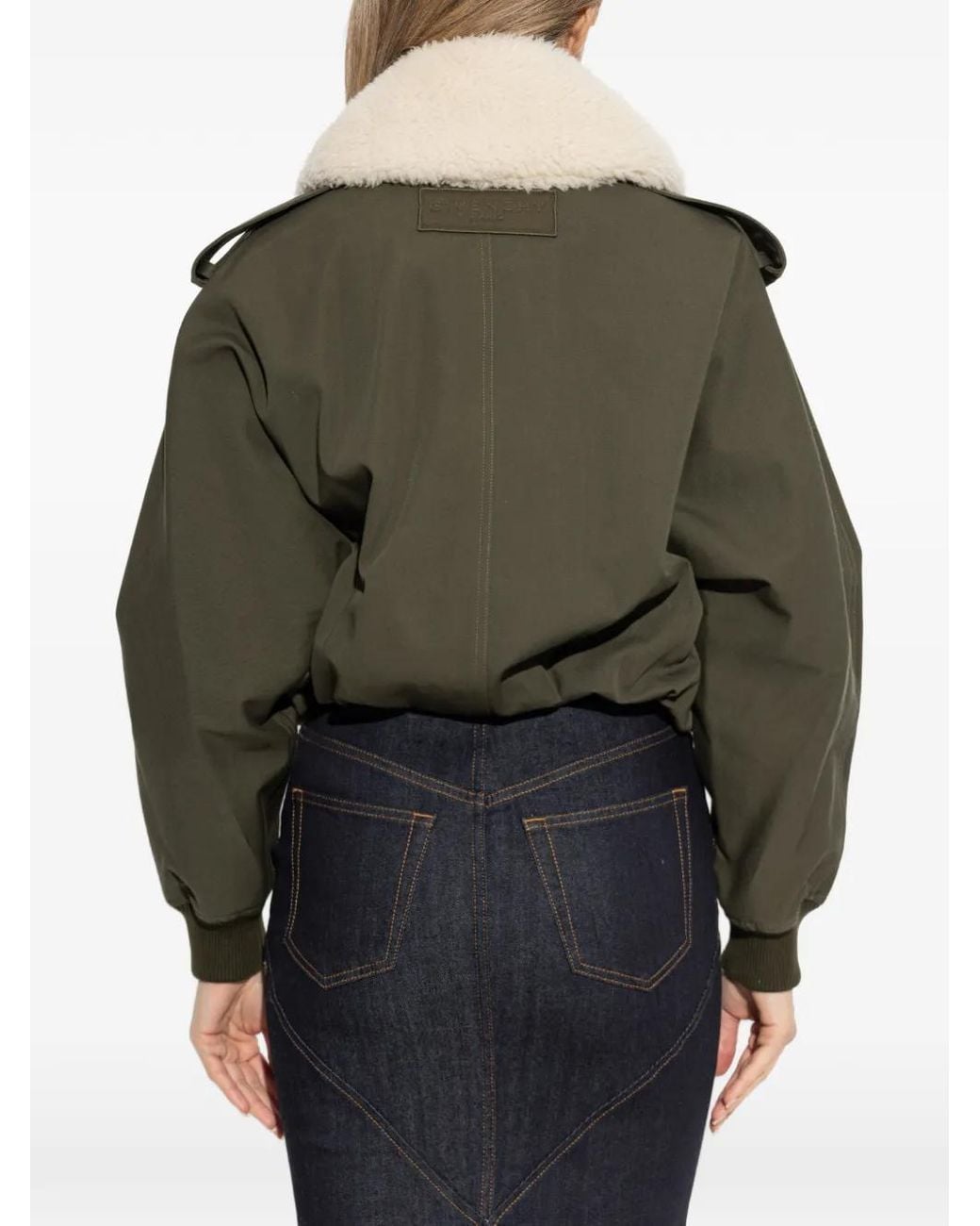 Givenchy Green Zip-Fastening Bomber Jacket