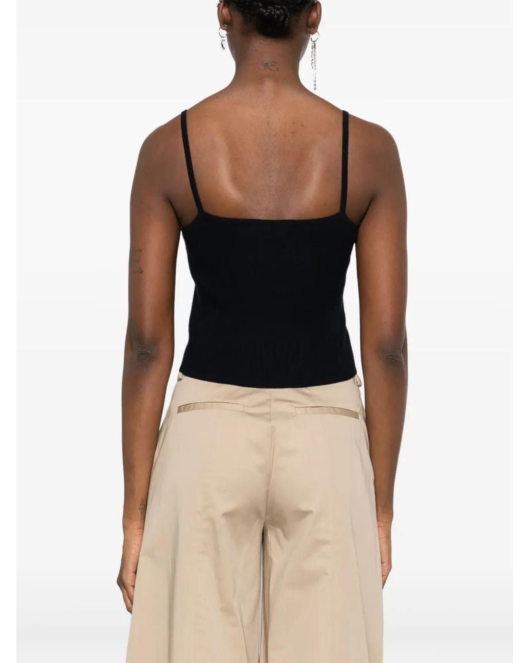 Maison Kitsuné Black Fox Pattern Tank Top