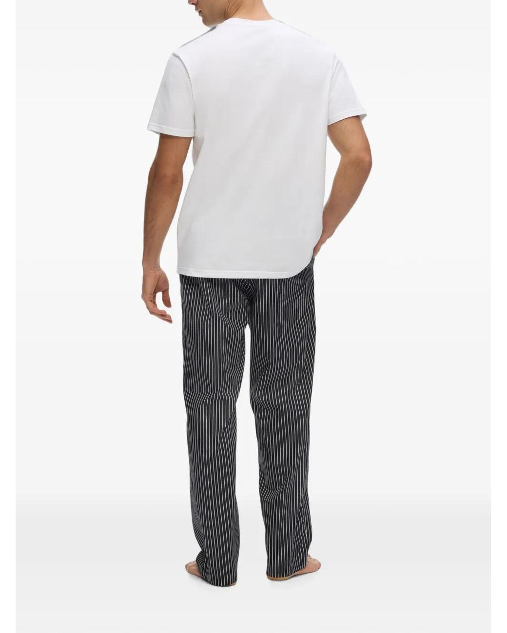 Karl Lagerfeld White Hotel Karl Striped Pajama Set for men