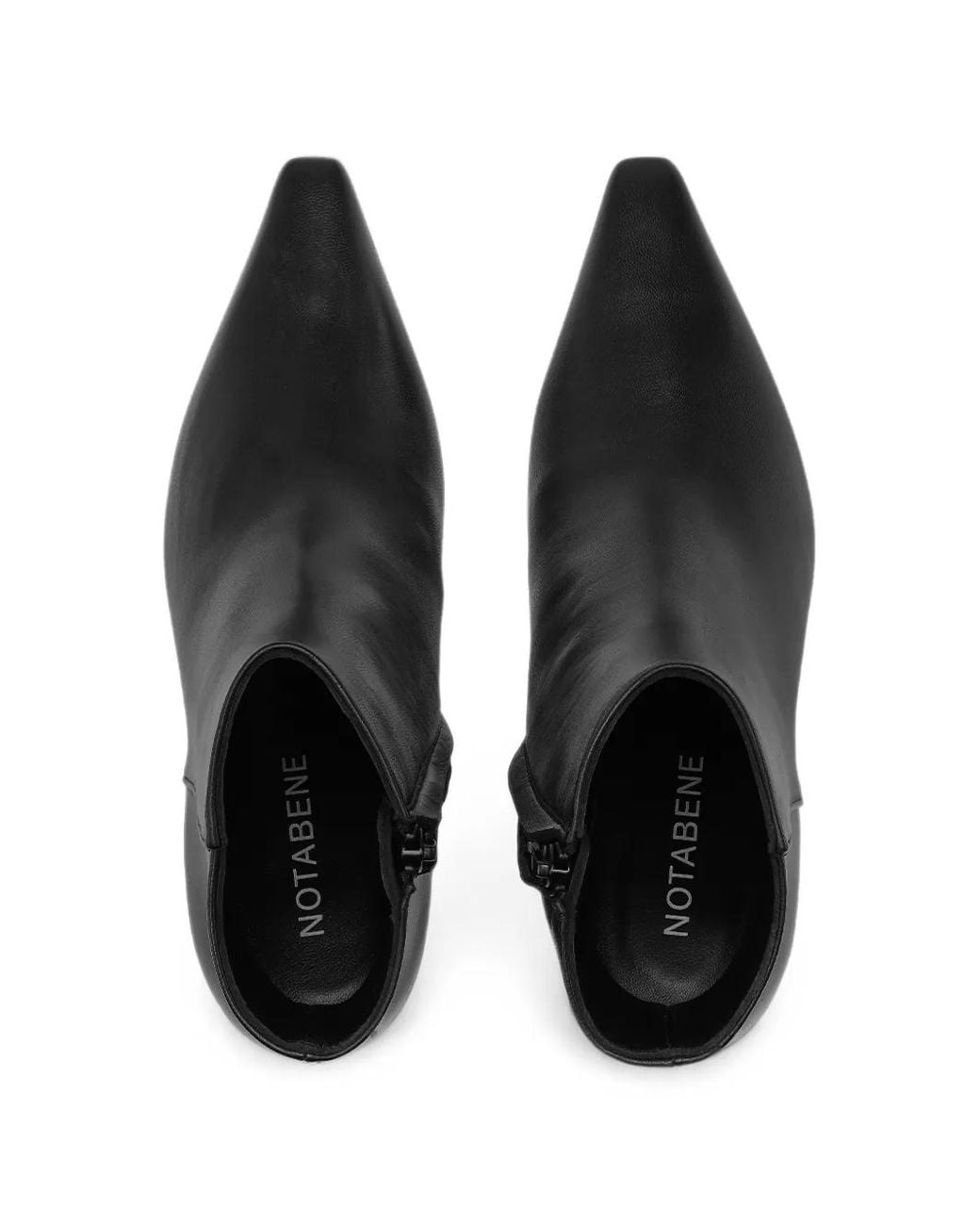 Notabene Black Emmya Pointed-Toe Ankle Boots