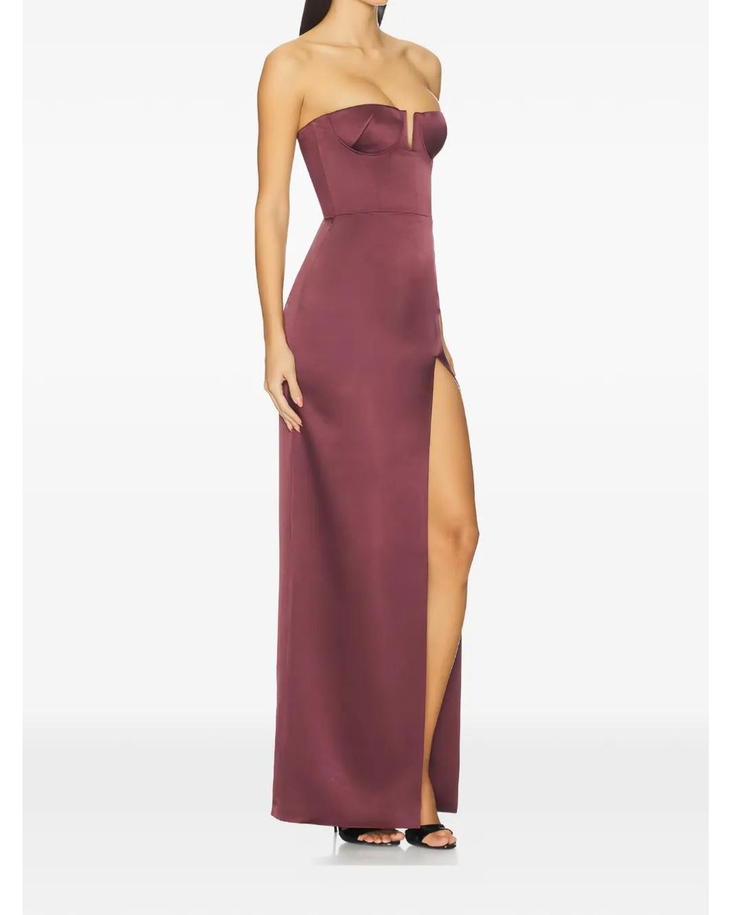 Alex Perry Purple Strapless Gown