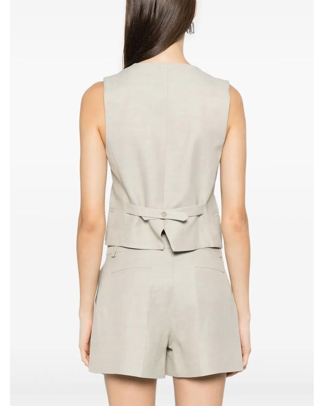 P.A.R.O.S.H. White V-Neck Waistcoat