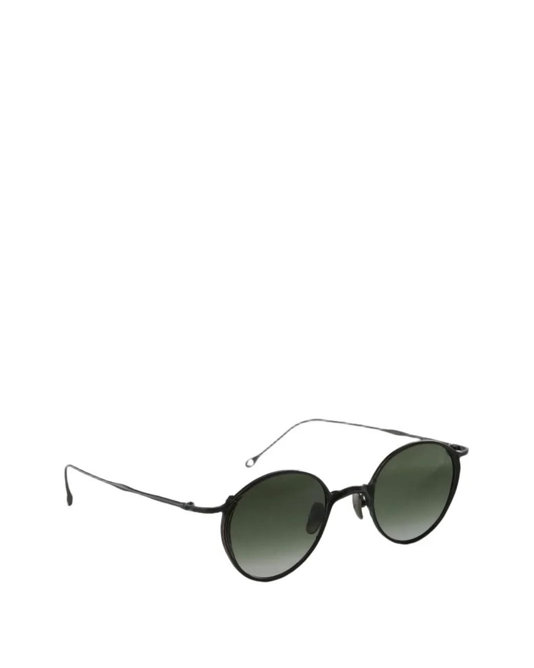 Rigards Green Round-Frame Sunglasses