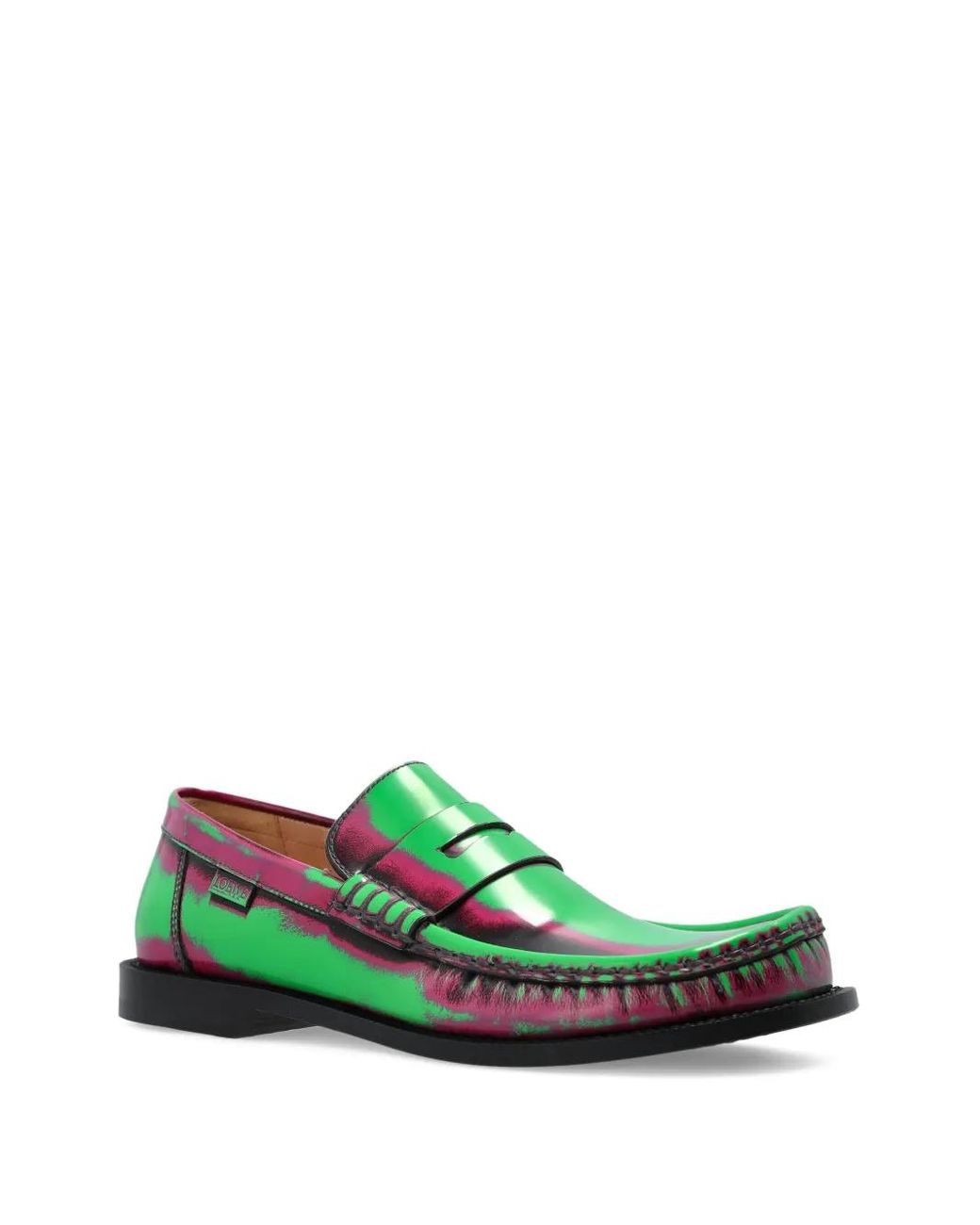 Loewe Green Campo Loafers