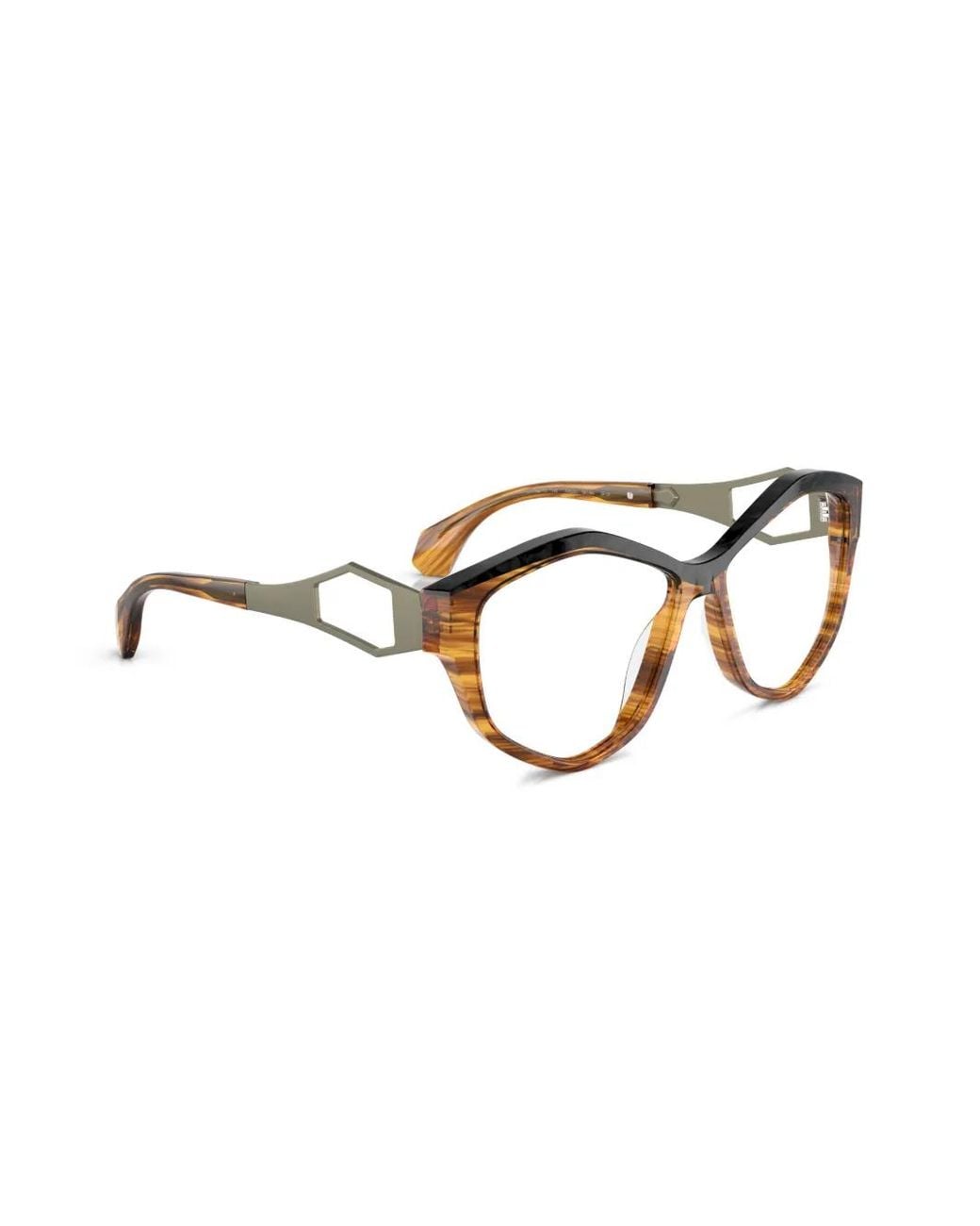 Alain Mikli Brown Geometric-Frame Glasses