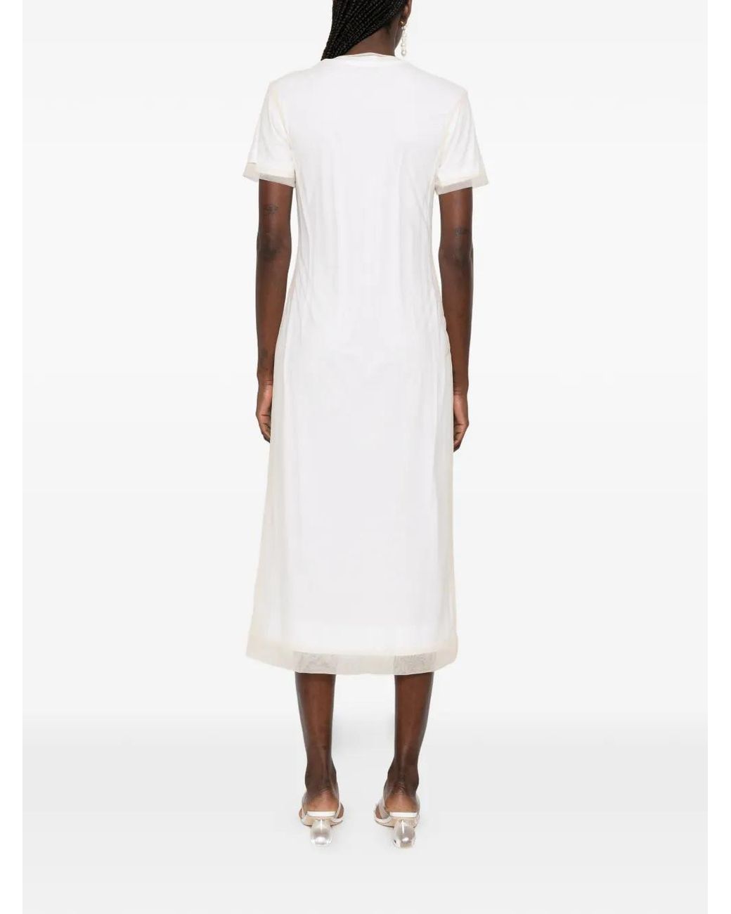 Simone Rocha White Layered Embellished Dress