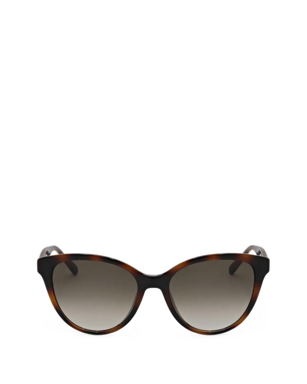 Ferragamo Eyewear Gray Tortoiseshell-Effect Cat-Eye Sunglasses