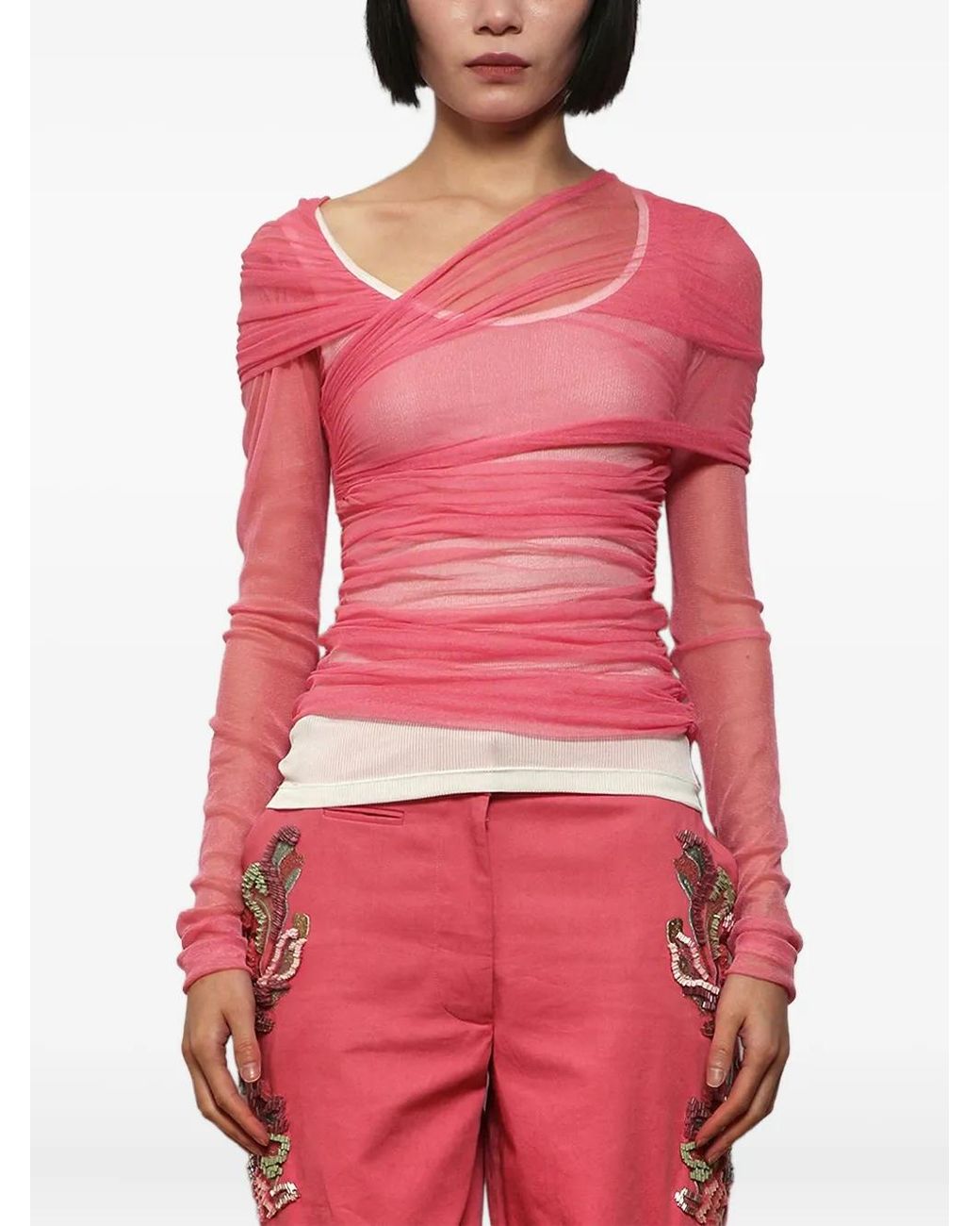 Christopher Esber Layered Tulle Top