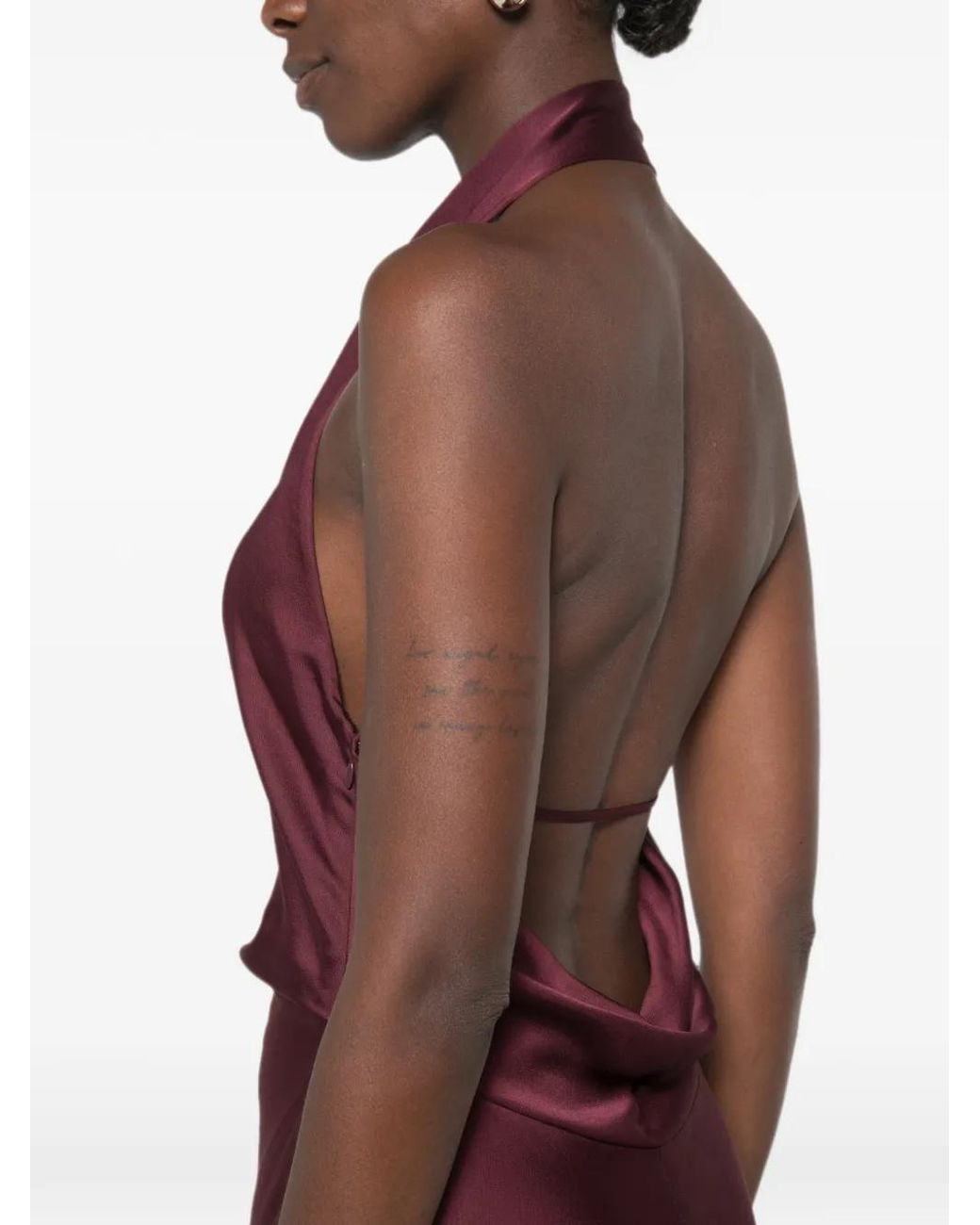 Jonathan Simkhai Purple Halterneck Maxi Dress