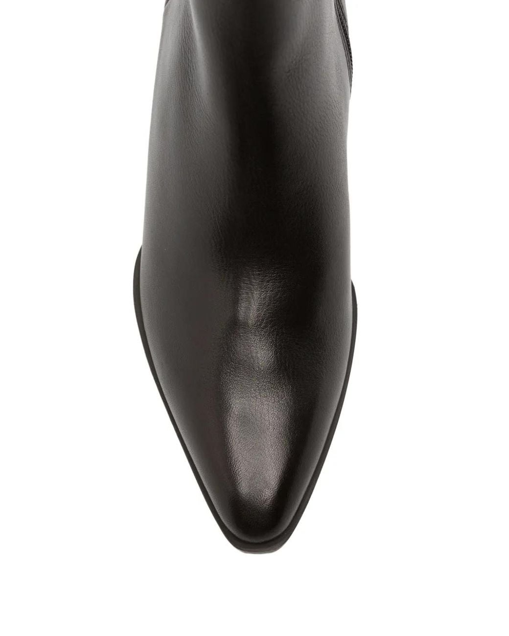 Unisa Black Leather Ankle Boots