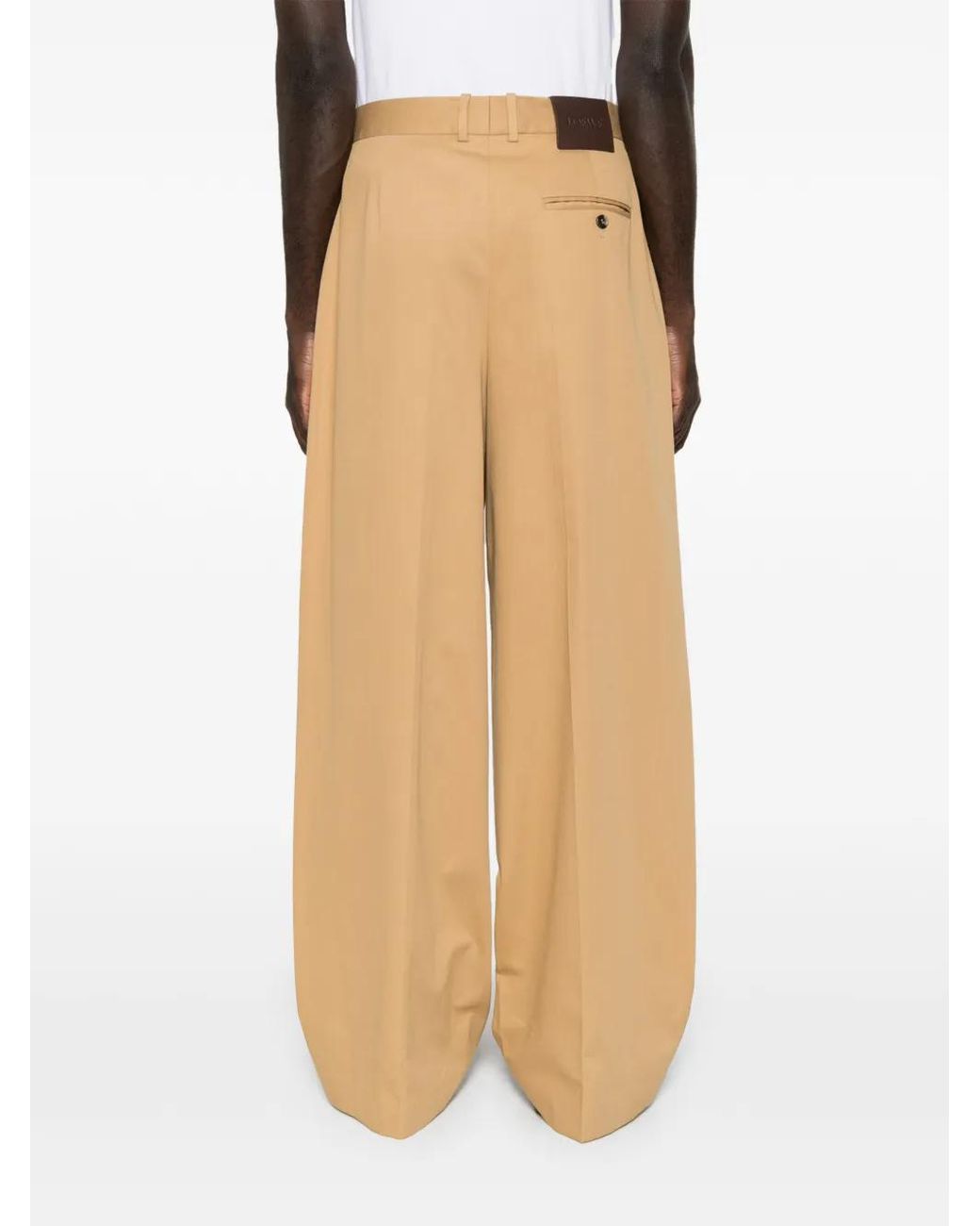 Loewe White Wide Leg Trousers for men
