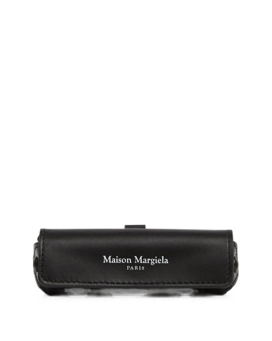 Maison Margiela Black Logo-Print Leather Lipstick Holder