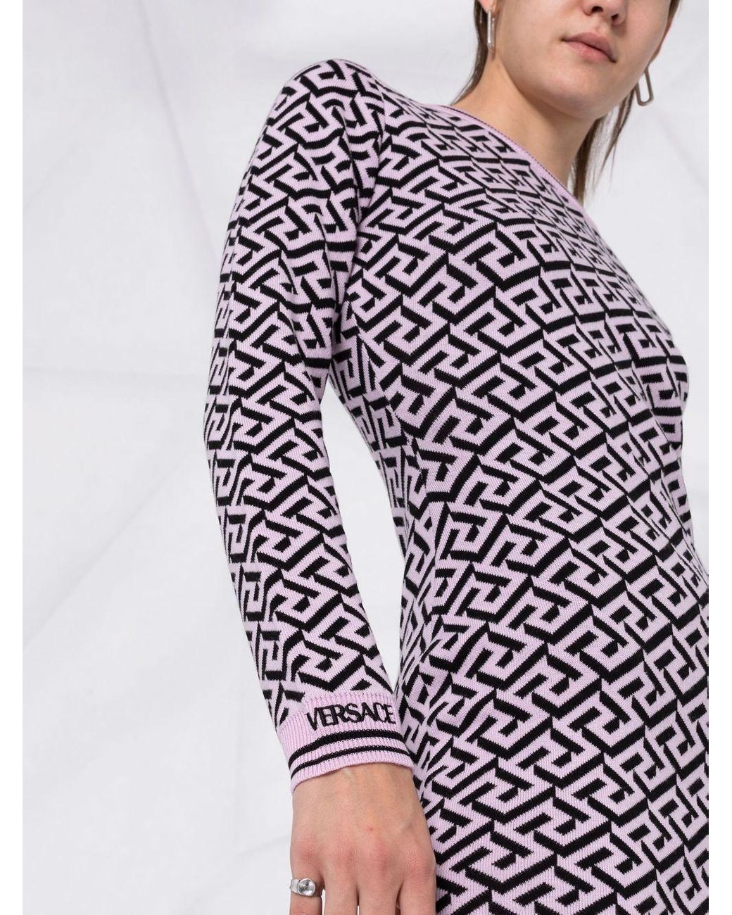 long sleeve versace dress
