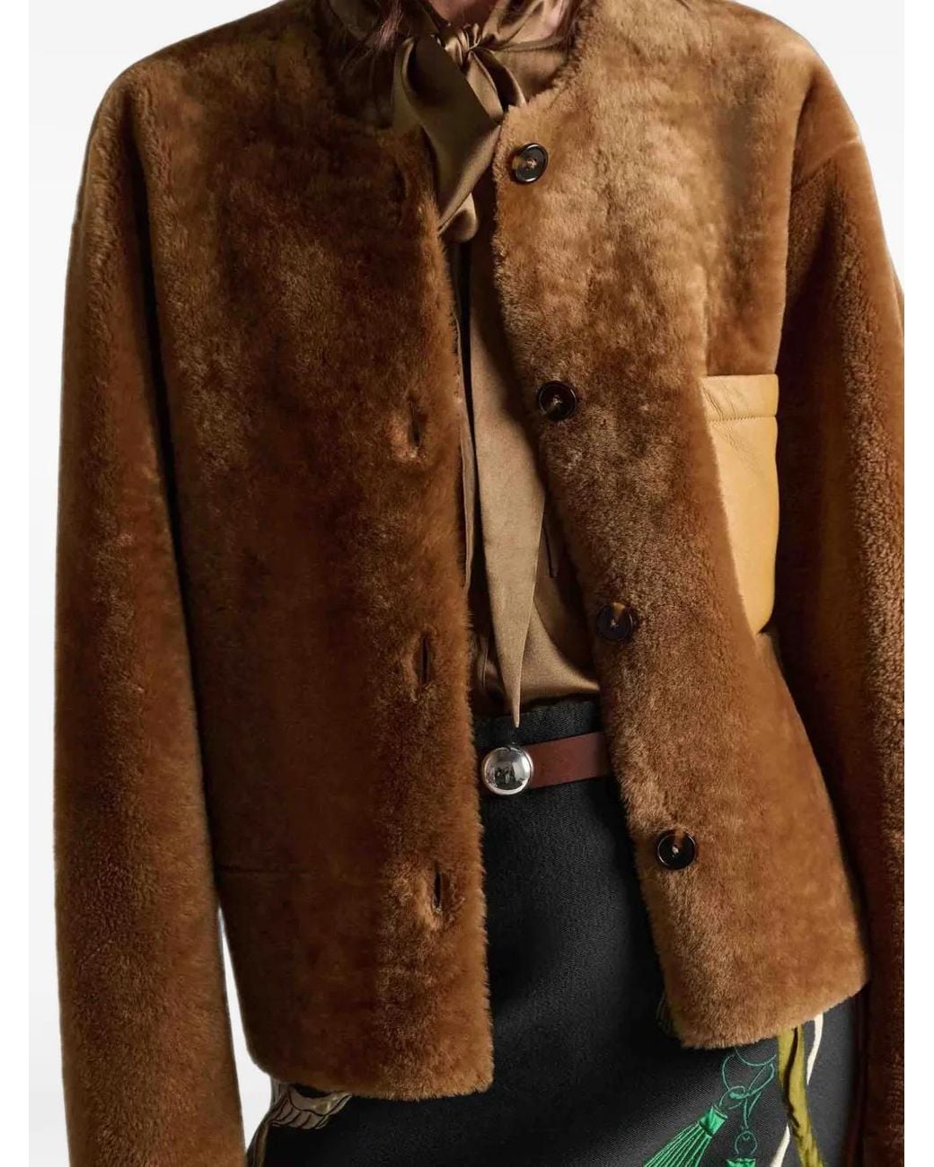 Dorothee Schumacher Brown Soft Touch Shearling Jacket