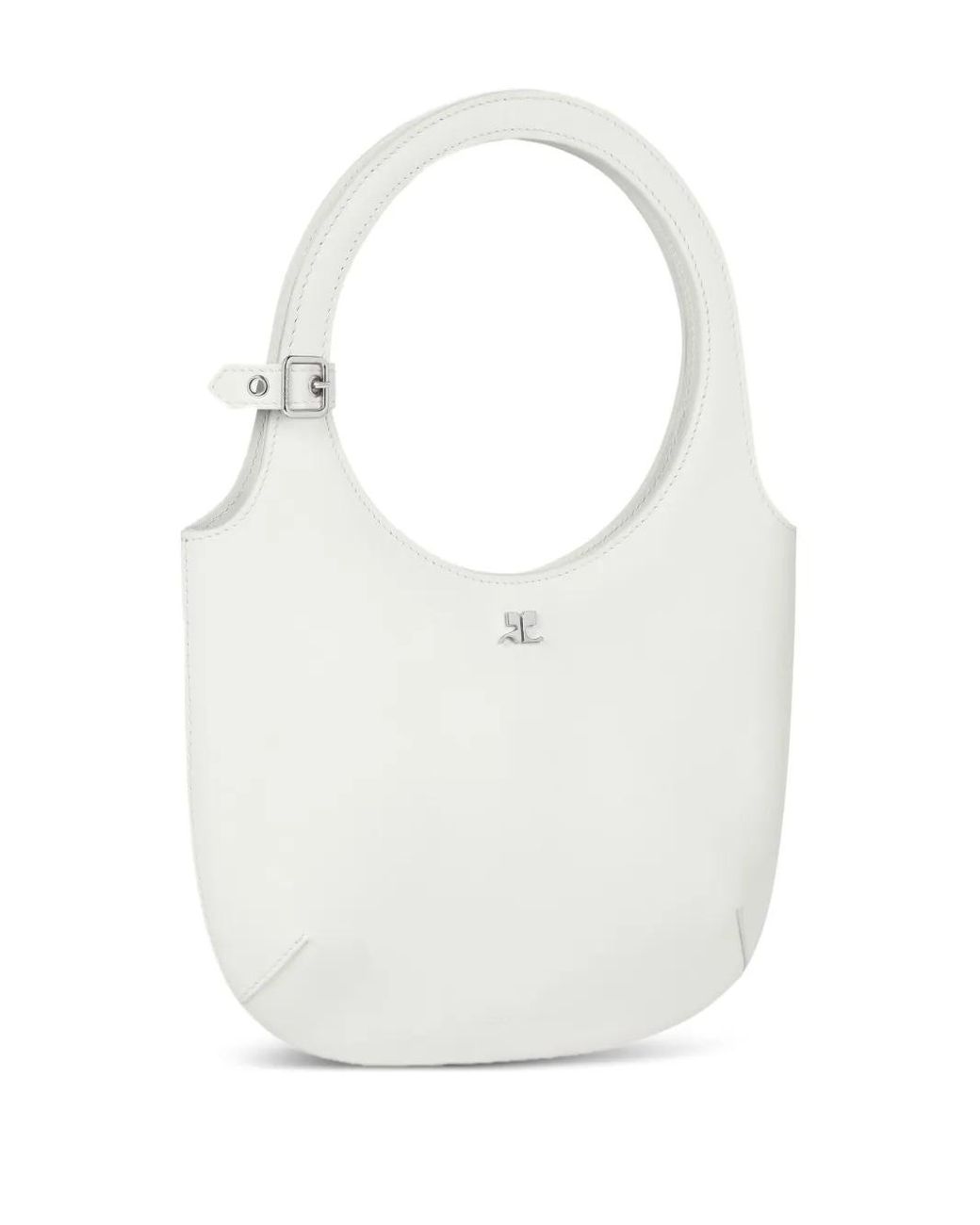 Courreges White Holy Half-Moon Handbag