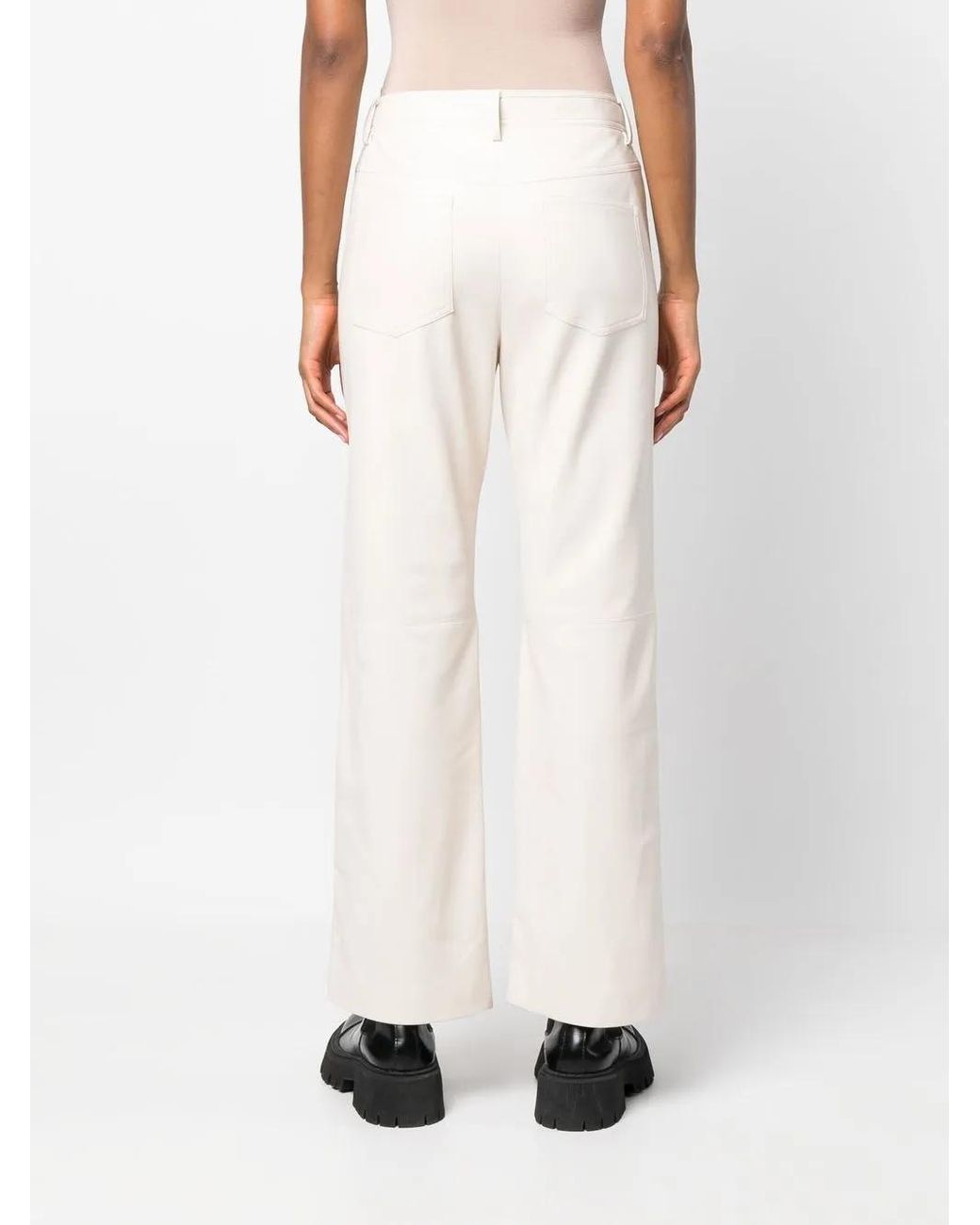 MSGM Broek Van Imitatieleer in het White
