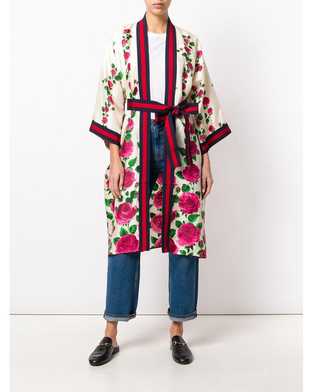 Gucci Women's Rose Garden Silk Kimono