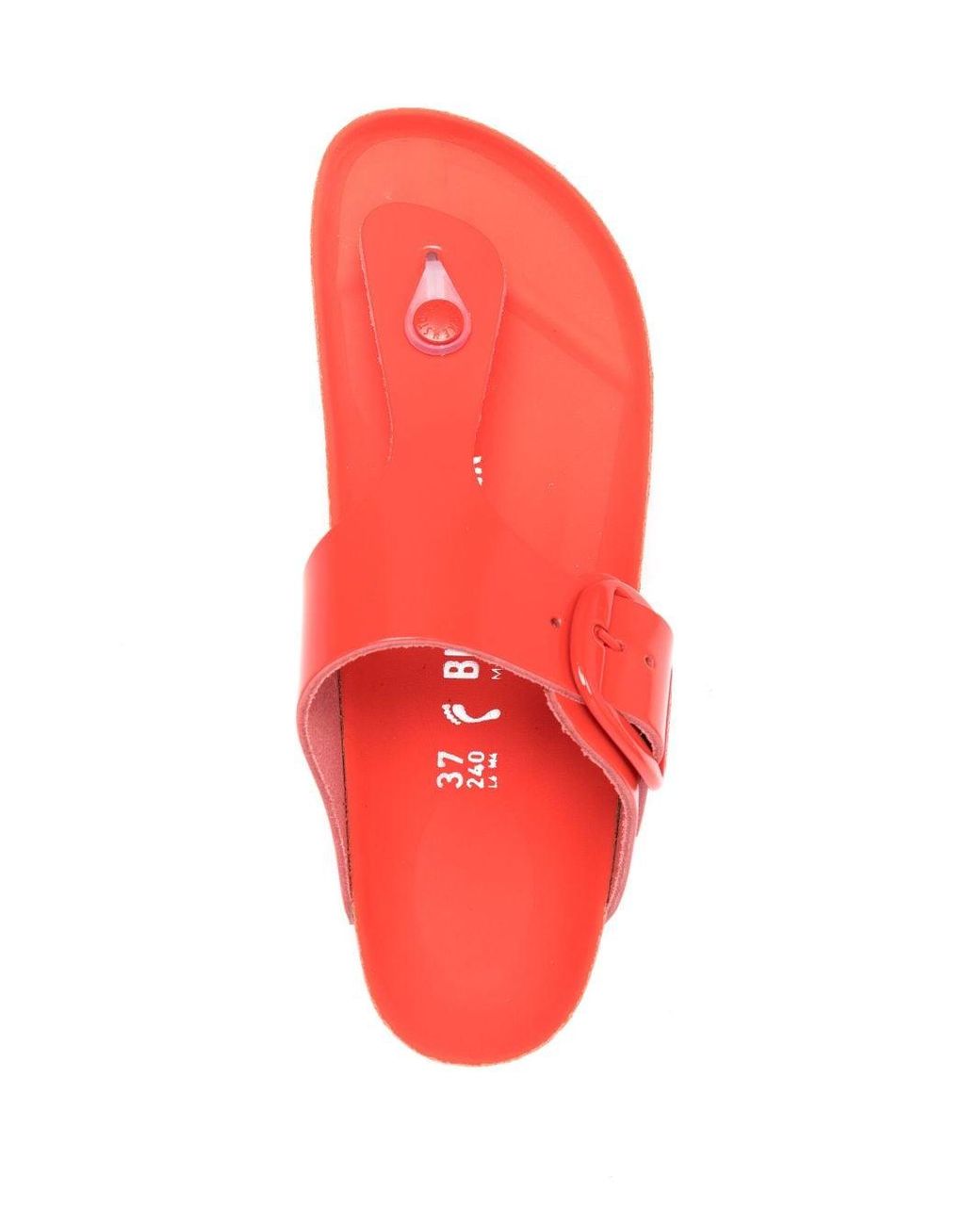 Birkenstock Gizeh Leather Sandals in Red | Lyst
