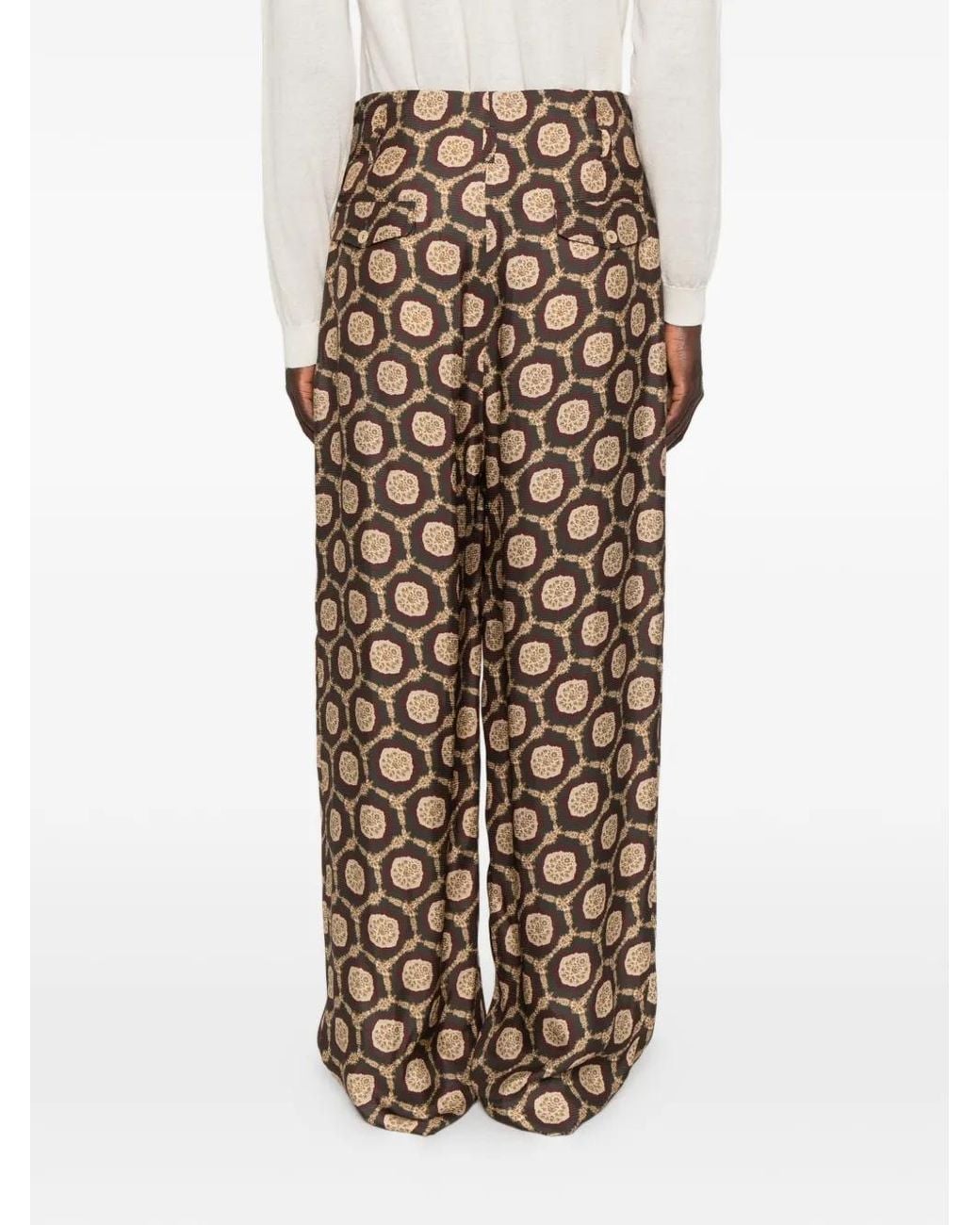 Emporio Armani Natural Printed Trousers for men