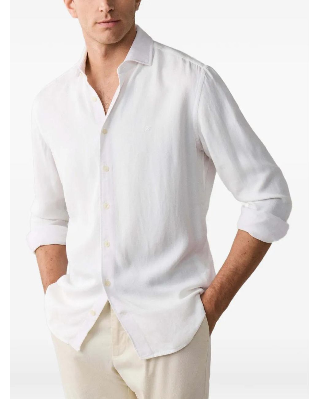 Hackett White Chemise En Coton for men