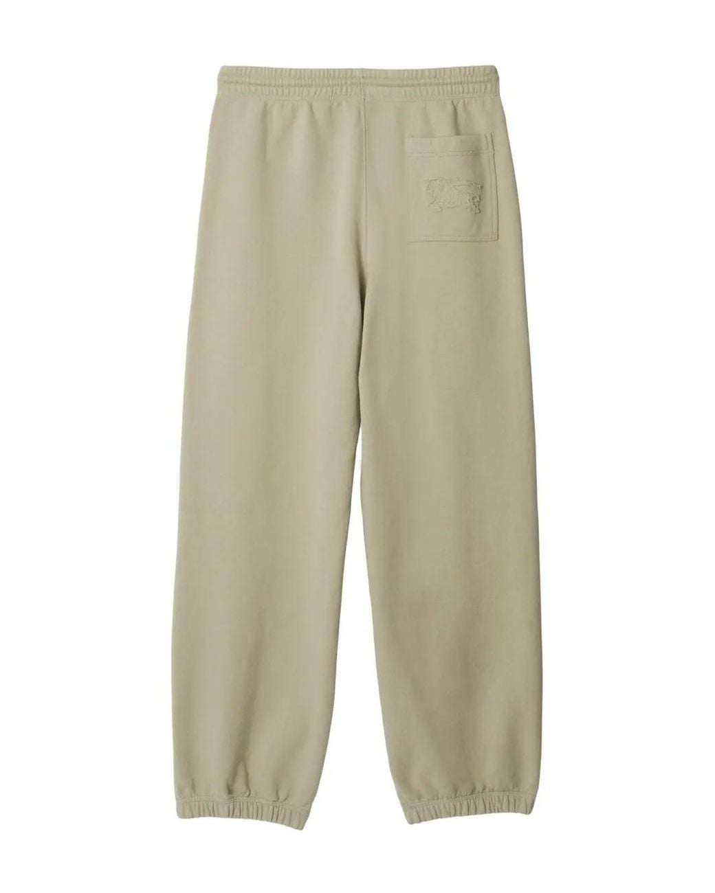 Burberry Natural Appliqué-Logo Cotton Track Pants for men