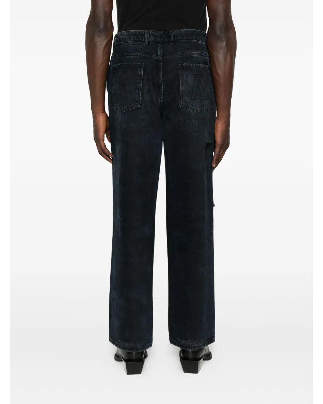 Jean À Effet Usé Represent pour homme en coloris Black