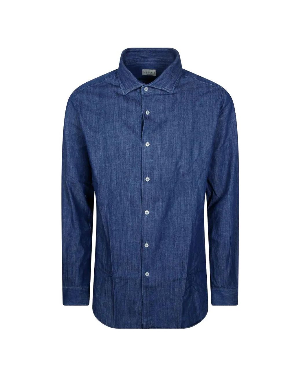 Xacus Blue Long-Sleeve Denim Shirt for men