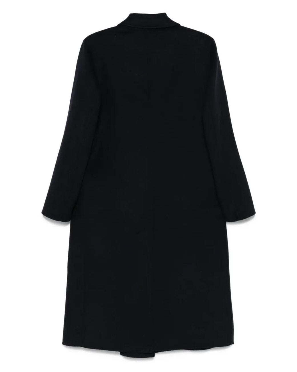 Paltò Black Daria Double-Breasted Wool Coat