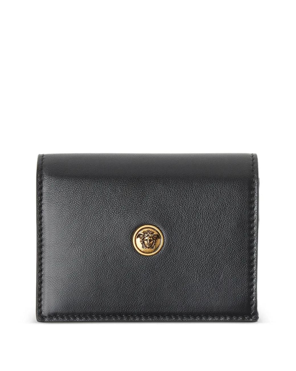 Versace Gray Emblème Leather Wallet