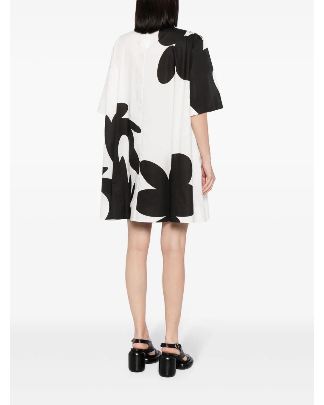 JNBY Black Floral-Print Cotton Dress