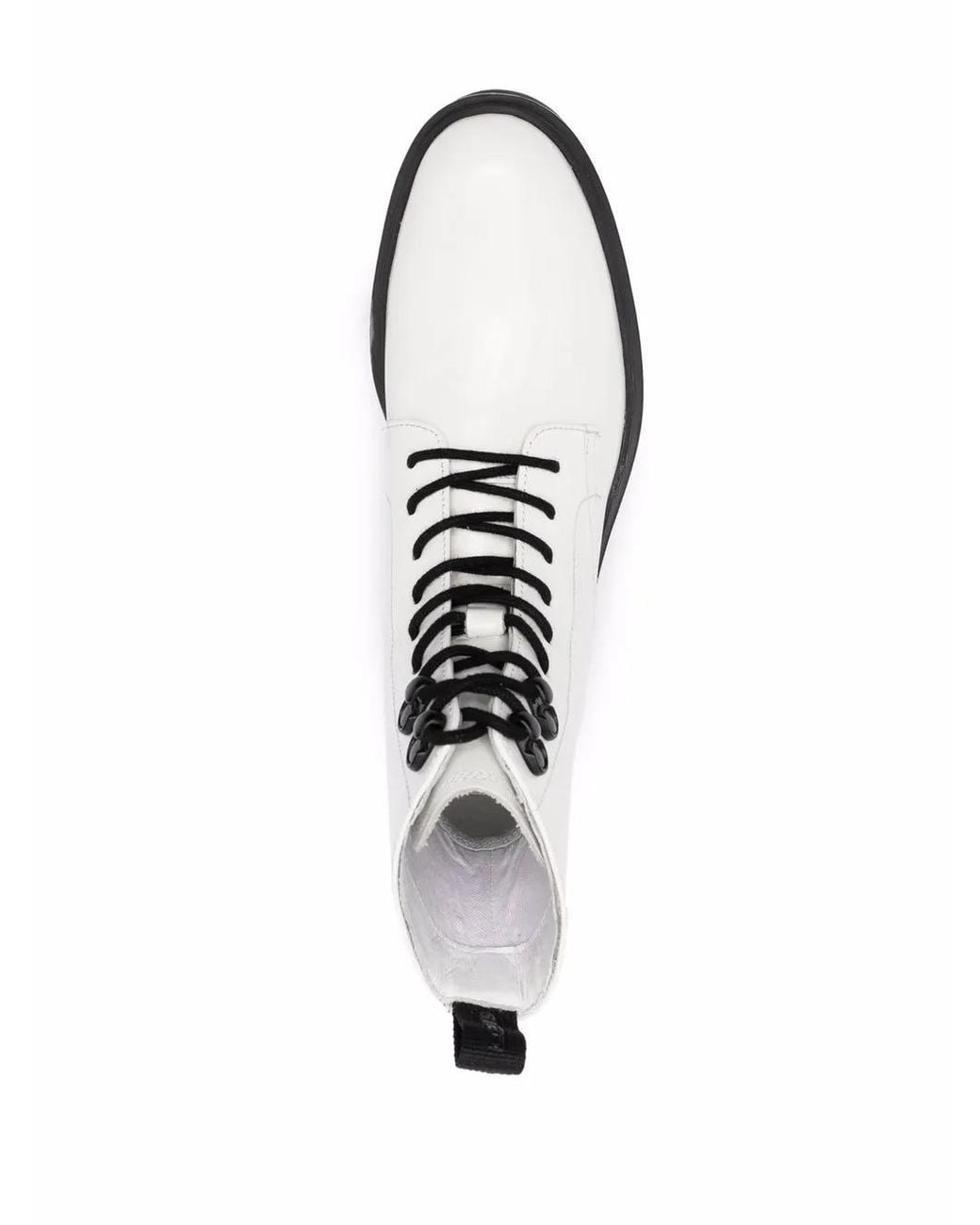 Levi's White Bria Two-Tone Platform Boots