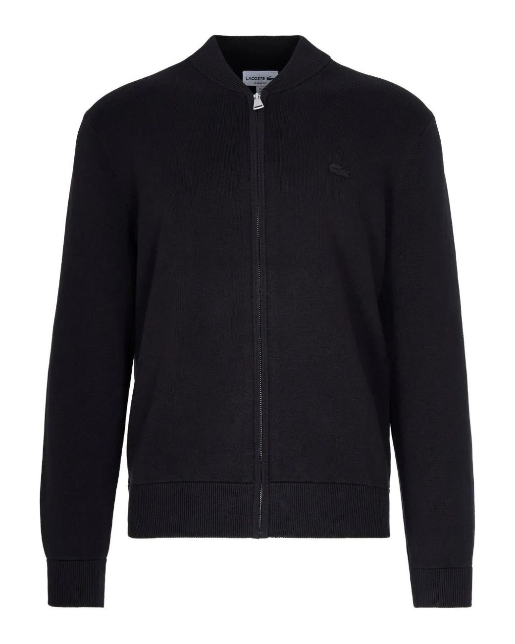 Lacoste Blue Zip Logo-Detail Cardigan for men