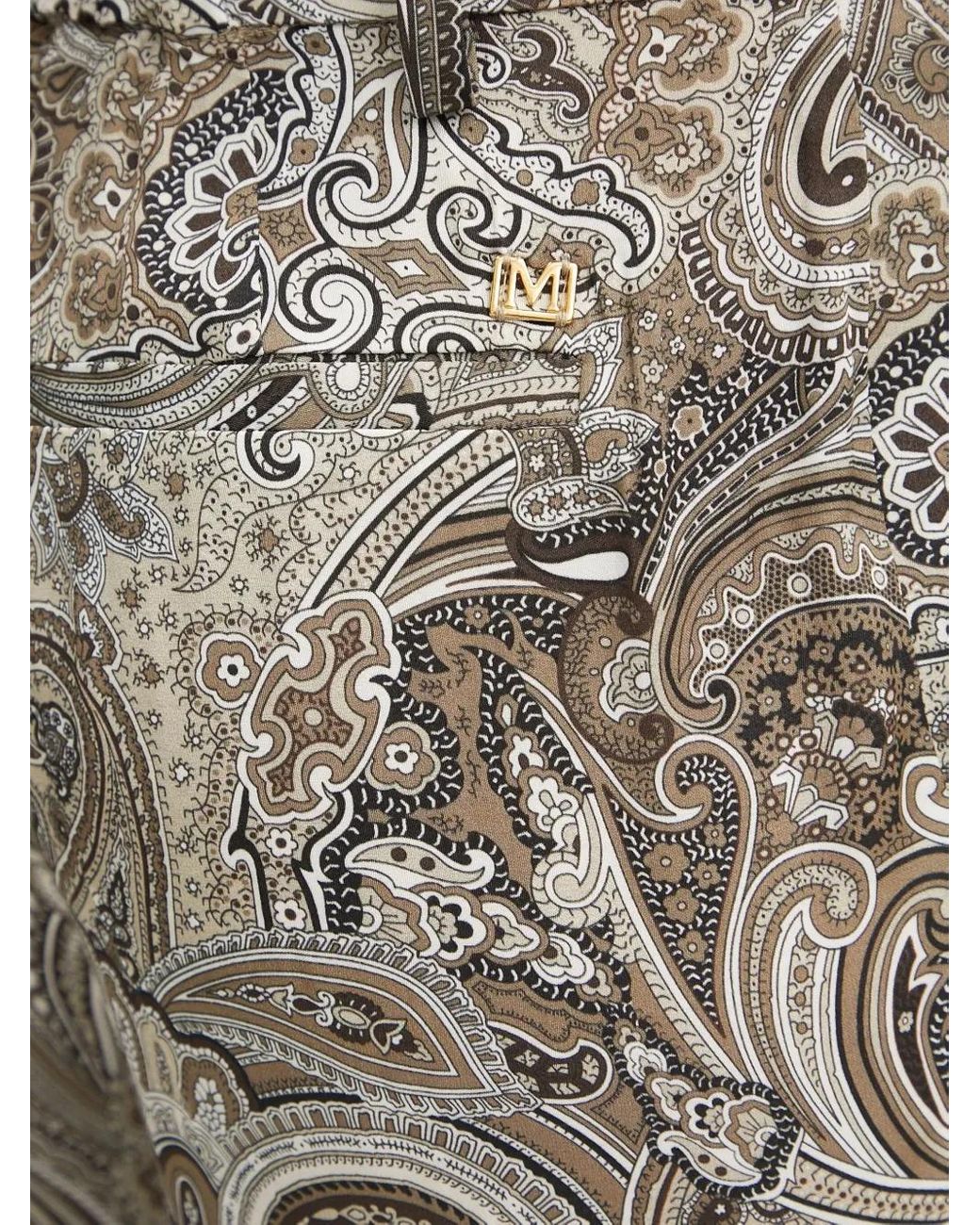 MARCIANO BY GUESS Natural Paisley-Print Trousers