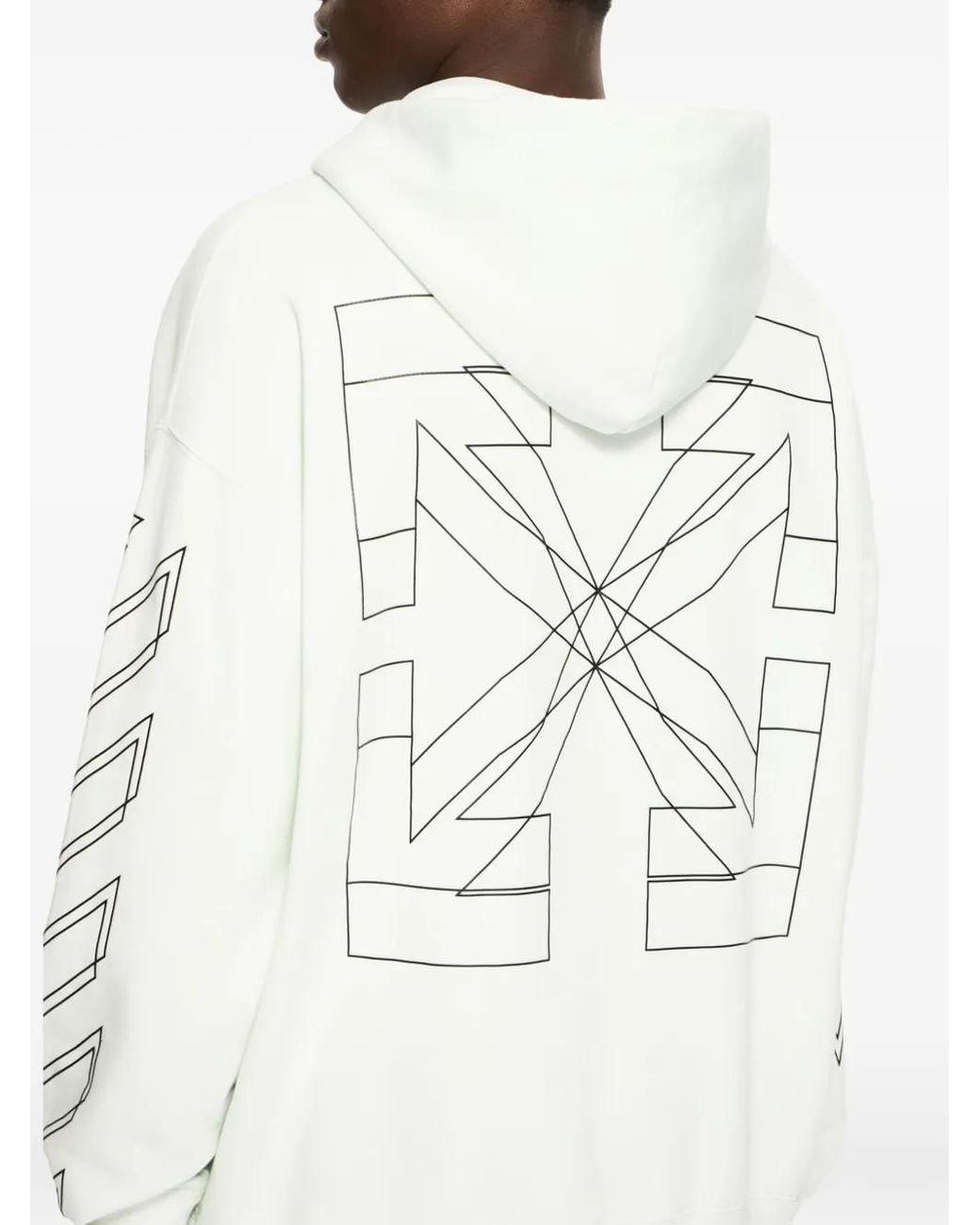 Off-White c/o Virgil Abloh White Logo-Print Hoodie for men
