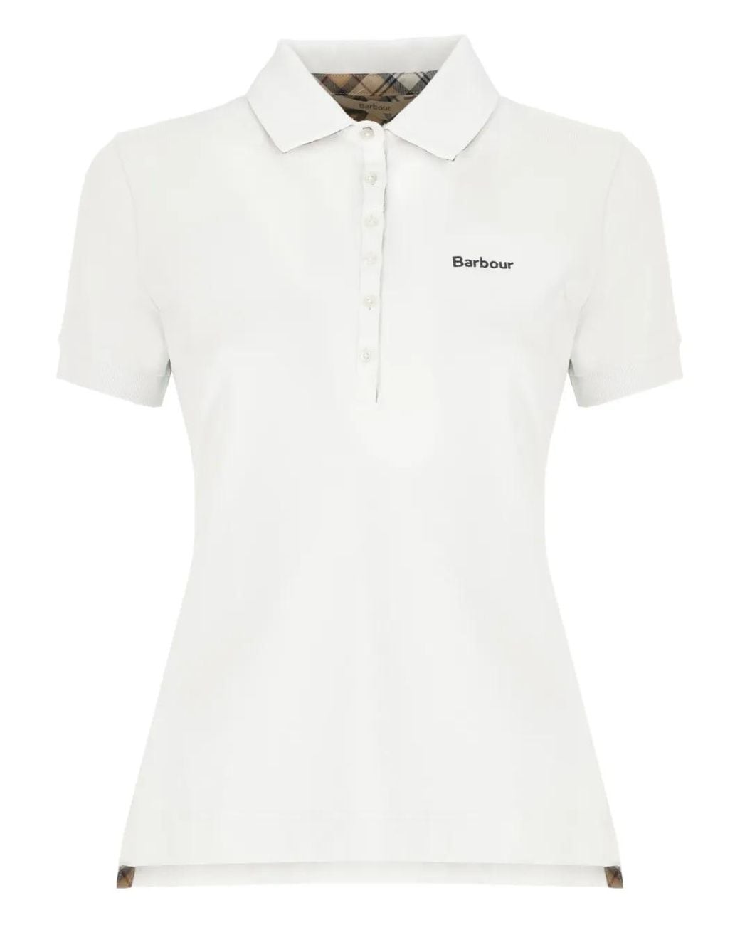 Barbour White Button Polo