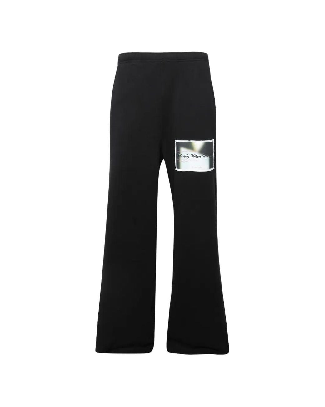 MM6 by Maison Margiela Black Graphic-Print Track Pants for men