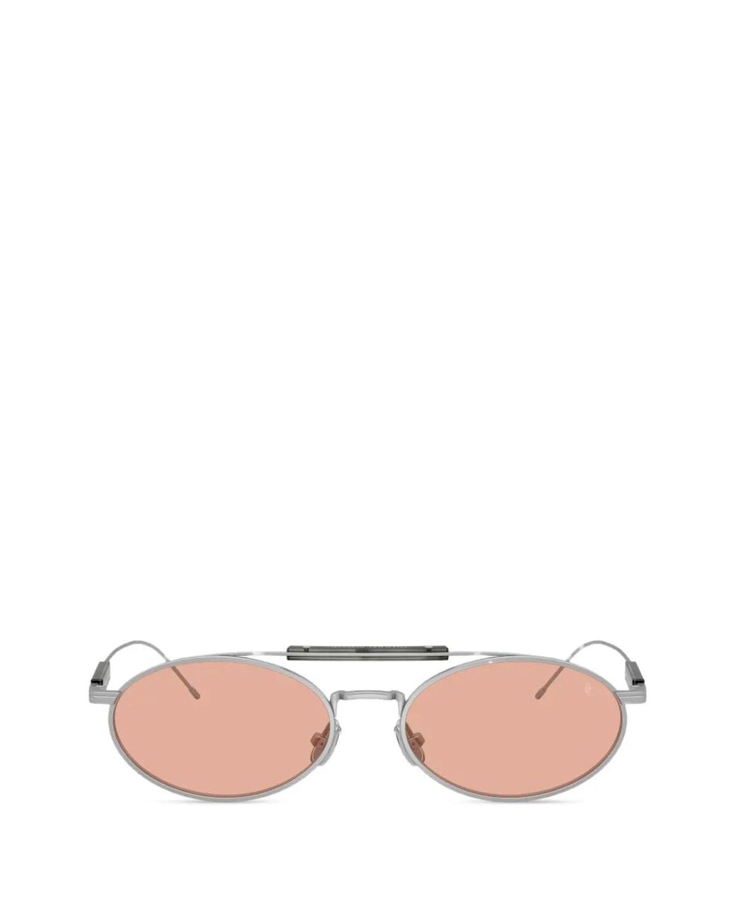 Brunello Cucinelli Pink Oval-Frame Sunglasses