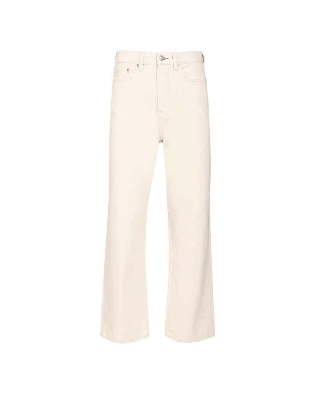 Paul Smith White Embroidery Barrel Jeans for men
