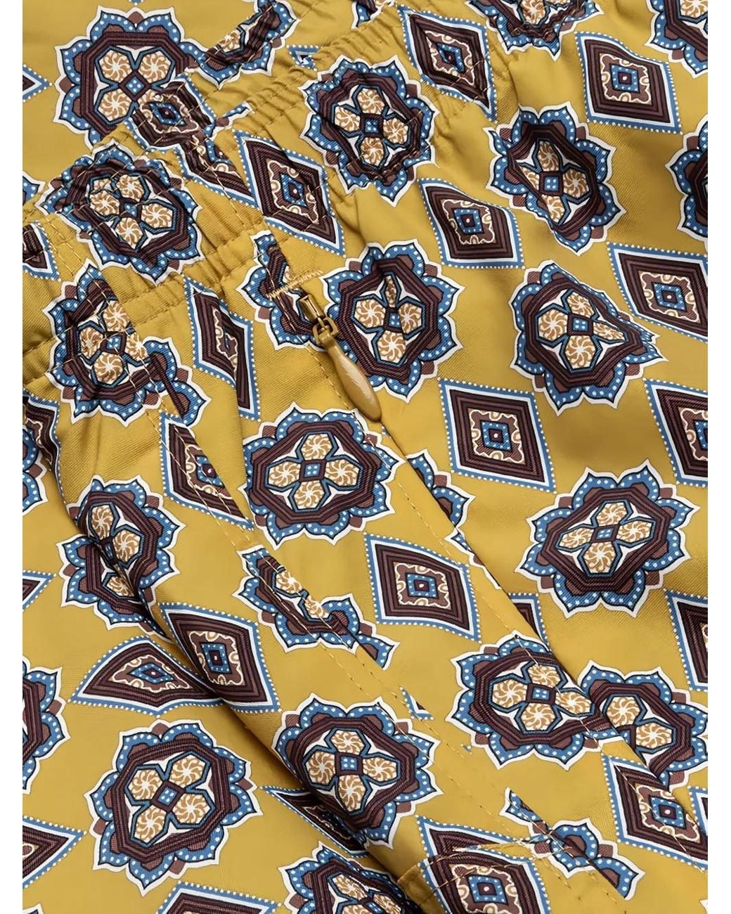 Needles White Patterned Drawstring Swim Shorts for men